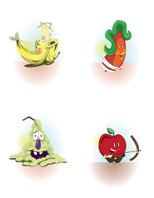 Fresh Fruit Character Design