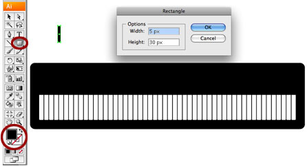 Screenshot of black key rectangle 