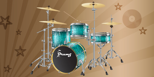 vector drums kit