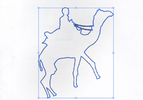 vector camel desert