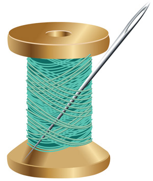 reel with needle