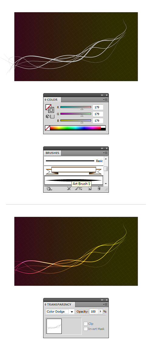 abstract wave lines
