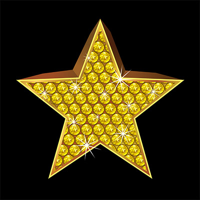 diamond gold star