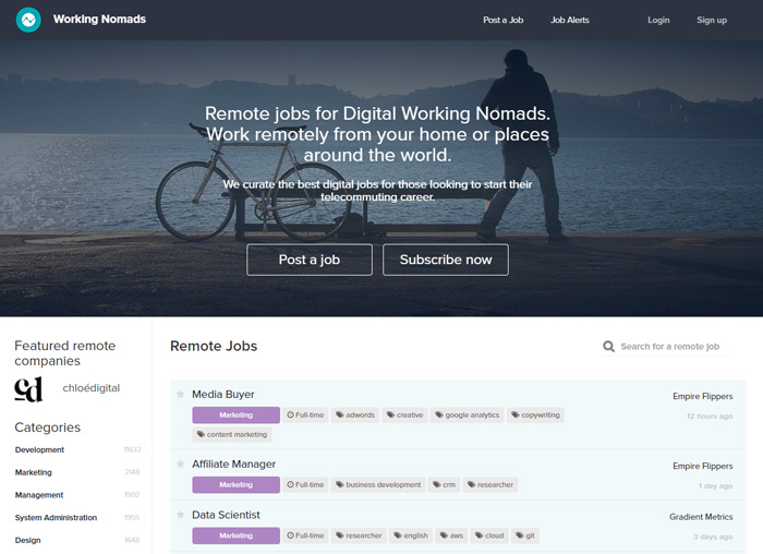 places find remote graphic design jobs workingnomads