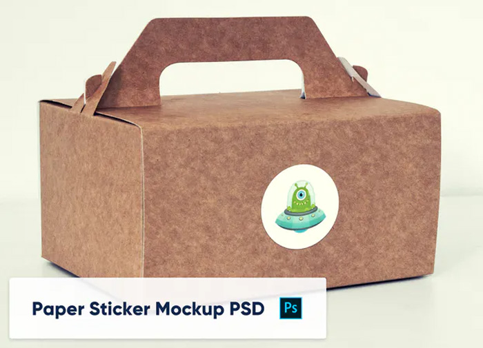 best sticker mockup paper box sticker mockup template