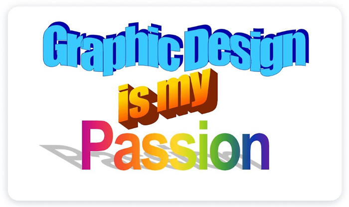 graphic design is my passion meme meaning rainbow font