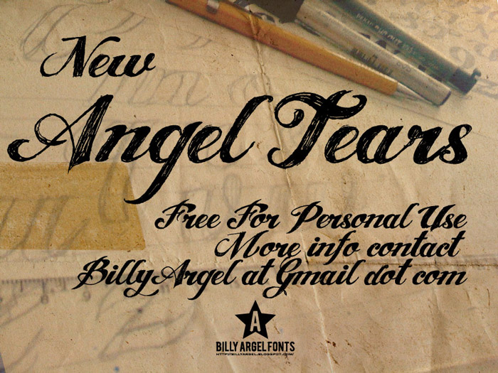15 best free tattoo fonts angel tears